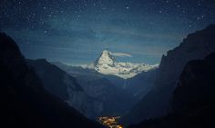 Mountain Stars Snowy – WallpapersBae