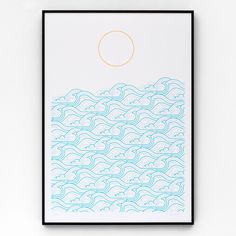 The Lost Fox › Waves A2 limited edition screen print #illustration
