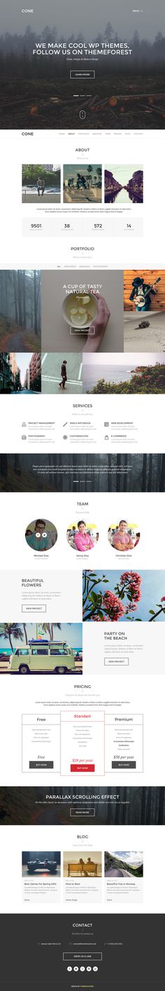 CONE - Onepage PSD Template #web