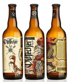 Bitter Old Fecker - Reminds me of Flying Dog, but hand-drawn illustrations will be a lot more time consuming! #packaging #beer