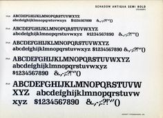 Schadow type specimen #type #specimen #typography