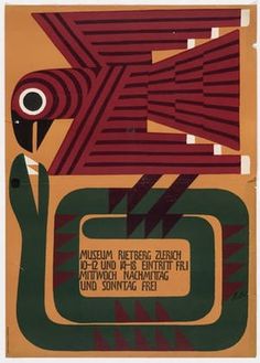 FFFFOUND! | MoMA | The Collection | Ernst Keller. Museum Rietberg Zurich. 1955 #eagle #and #poster #snake