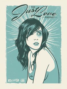 The Just Love Project | June #girl #retro #pretty #texture #illustration #portrait #poster #grunge #blue #50s