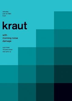 kraut at rock hotel, 1984 - swissted #graphics #swiss #swissted #poster