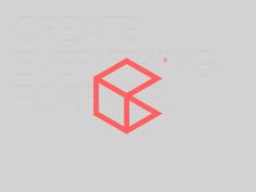 Create Everything Forever #logotype #frame #red #symbol #logo #3d