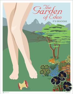 The Garden of Eden: It's Delicious #creative #vector #of #travel #cabbage #poster #garden #eden