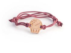 #Cupcake Kemono #bracelet / #wristlet - wood edition - #wood - #sweet #product