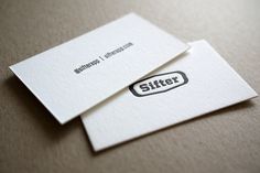 Sifter Letterpress Business Cards Printed By @HobanPress #cards #business