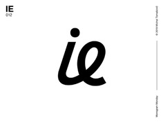 IE Monogram by Michal Tomašovič #monogram #logo #lettermark #design