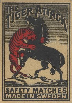 0_473fc_d0d0e769_orig.jpg (521×750) #horse #packaging #matches #vintage #attack #tiger