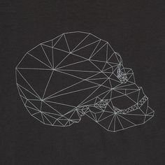 Koning Caveira Maculina Camisetas #skull #design #minimal #geometric