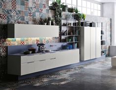 Loft Style Kitchen Design by Michele Marcon - #kitchen, #kitchens, kitchen ideas, kitchen design