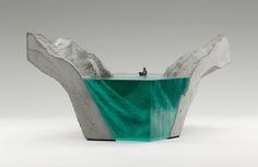 New Layered Glass Wave Sculptures by Ben Young sculpture ocean glass #ocean #glas #water #wave