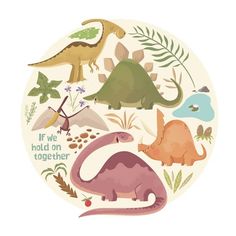 Dribbble - ifweholdon_FINAL.jpg by Christopher Lee #lee #we #on #illustration #if #dinosaur #christopher #hold