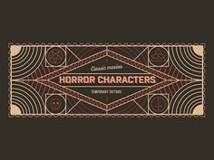 Horror characters on Behance #drawings #heymikel #classic #horror #temporary #tattoo #illustration #movies #characters