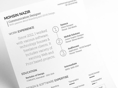 Free Typographic Resume Template with Simple Design
