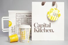 Looks like good Graphic Design by Cornwell #branding #yellow #restaurant #identity #type #grey