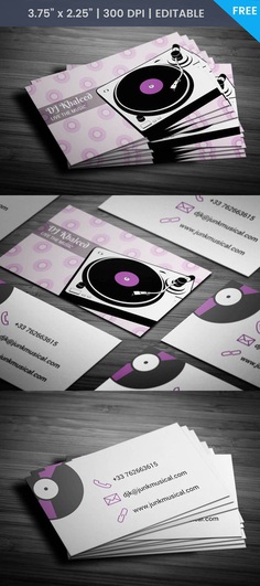 Free Turntable Business Card Template