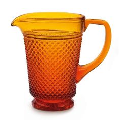Honeycomb Patterned Machine-Pressed Jugs ($50-100) - Svpply #glass #jug #honeycomb #amber