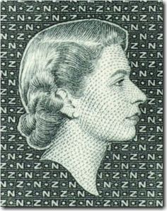 #stamp #illustration #hatching #nz #queen