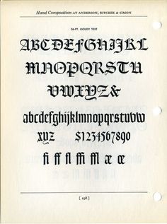 Goudy text type specimen #typography #type #type specimen