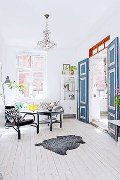 french blue in sweden / sfgirlbybay #interior #design #decor #deco #decoration