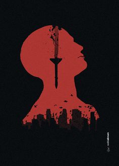 Nightmare by Sedki Alimam #missile #red #war #fall #destruction #illustration #poster #death