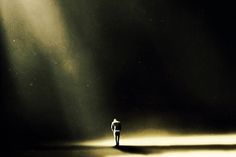 Martin Stranka #solitary #photography #light #spotlight #alone #dark #walk