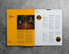 Outpost Magazine #white #yellow #black #grid #minimal #magazine