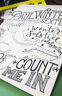 Paul Winter Sextet Winter Solstice T-Shirt #illustration #lettering #typography