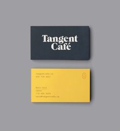 fivethousand fingers  |   http://fivethousandfingers.net"Tangent Café is a neighborhood restaurant and bar located on Vancouver's ec #logo #stationery #branding #typography