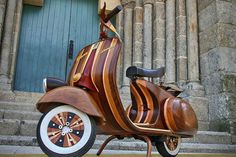 CJWHO ™ (Wooden Vespa Scooter by Carlos Alberto | via ...) #crafts #design #scooter #wood #vespa