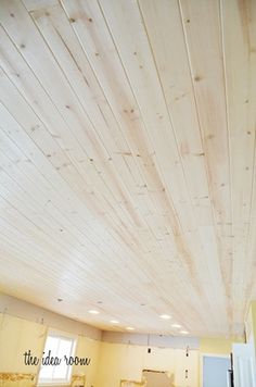 Wood Plank Ceiling or wall #diy