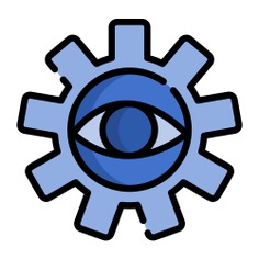 See more icon inspiration related to vision, shapes and symbols, control, eye, settings, gear and cogwheel on Flaticon.