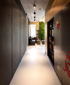 Integrated Green Wall at New Office of Yakusha Design - #office, office design, office space, #interior, interior design
