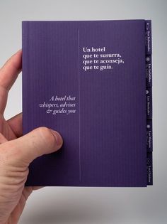 Denit Hotel Barcelona Guide design by Lo Siento Studio, Barcelona #print #design #siento #purple #lo