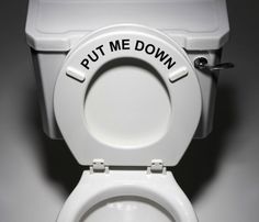 Put Me Down Decal Bathroom Toilet Seat #quote #type #gadget