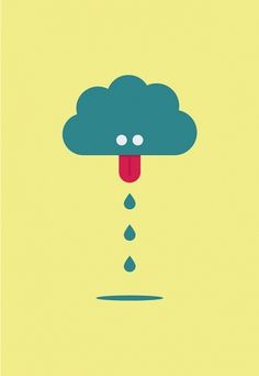Drooling cloud / Nuvem Babona #minimalist #illustration #vector #cloud