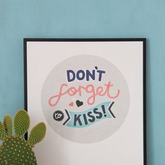 #nordic #design #graphic #illustration #danish #pastels #simple #nordicliving #living #interior #kids #room #poster #paper #forget #kiss