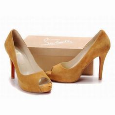 Christian Louboutin Very Prive 120mm Suede Pumps Brown #shoes
