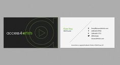 Access4Artists.com Identity #green #white #business #branding #modern #card #print #composition #black #simple #identity #typography