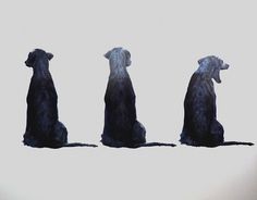 Saatchi Online Artist: eugene wolfberg; Oil, Painting #watercolour #dog
