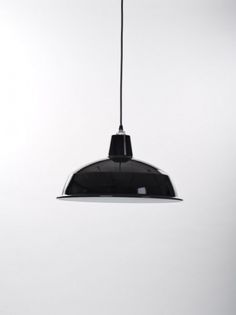 Black Industrial Pendant Light for Workroom Design - Douglas + Bec #shade #lamp #retro