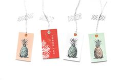 Pineapple tags #tropical #you #stationary #card #thank #tags #pineapple