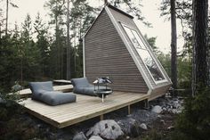 Micro Wooden Cabin Architecture by Robin Falck #cabin