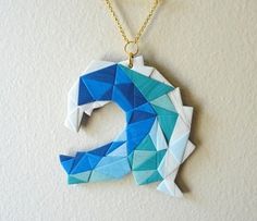 Accessories / Nomilktoday | Pikaland #tangram #blue #origami #wave