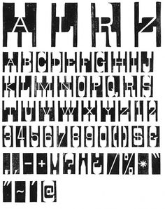 Hand Printed Type on Typography Served #printed #craft #alphabet #linolium #hand