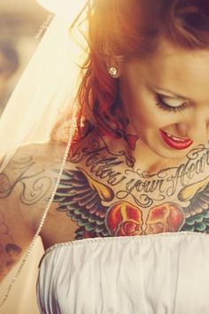 Ink / Rock n Roll Bride · Mr & Mrs Tattooboy's Heavily Tattooed, Ass Kickin' Rockabil #tattoo #photography #ink #tattoos