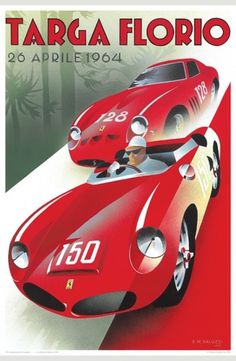 Merde! - Graphic design (Targa Florio vintage ad,... #poster