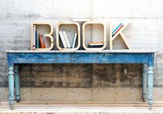 CJWHO ™ (Wooden Letters Decor by WE ArchDesign) #design #books #interiors #wood #furniture #photography #fun #shelf